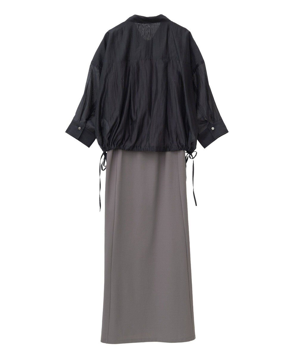 YECCA VECCA 【2点SET】シアーシャツ×Aラインキャミワンピース 