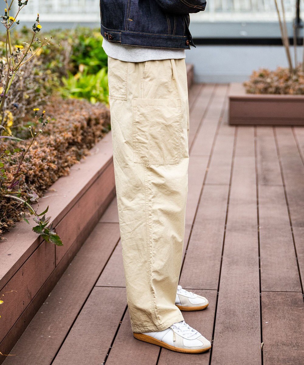 WHITE MAILS 【ユニセックス/軽量】COTTON PAPER  POPLIN DRAWSTRING ミリタリーパンツ 