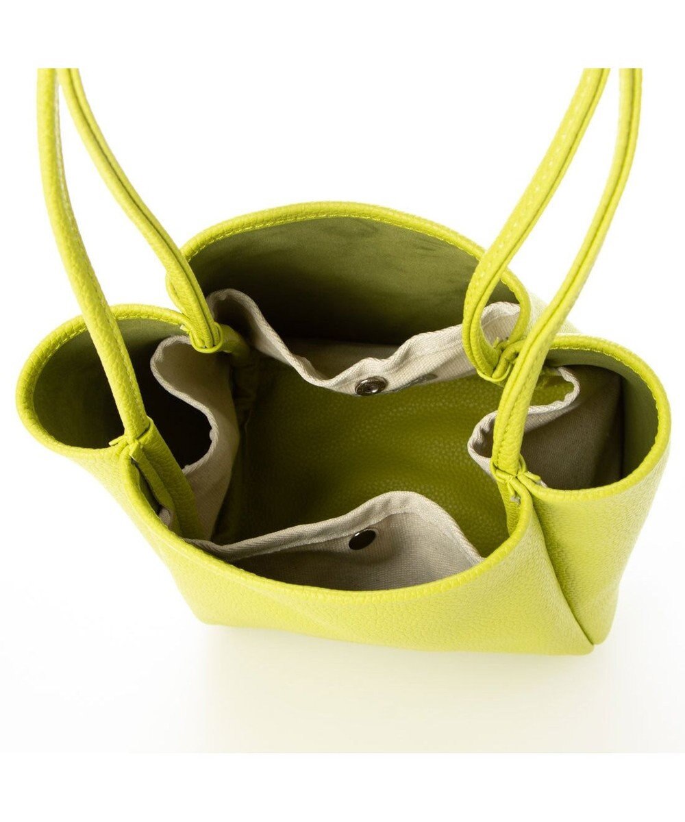 UNBILLION カシュカシュ cachecache / シュリンク合皮ワンハンドル手提げ 