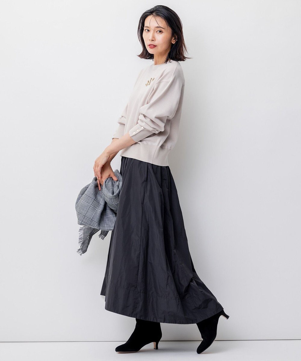 23区 【洗える】ウールコットンストレッチ ニット 