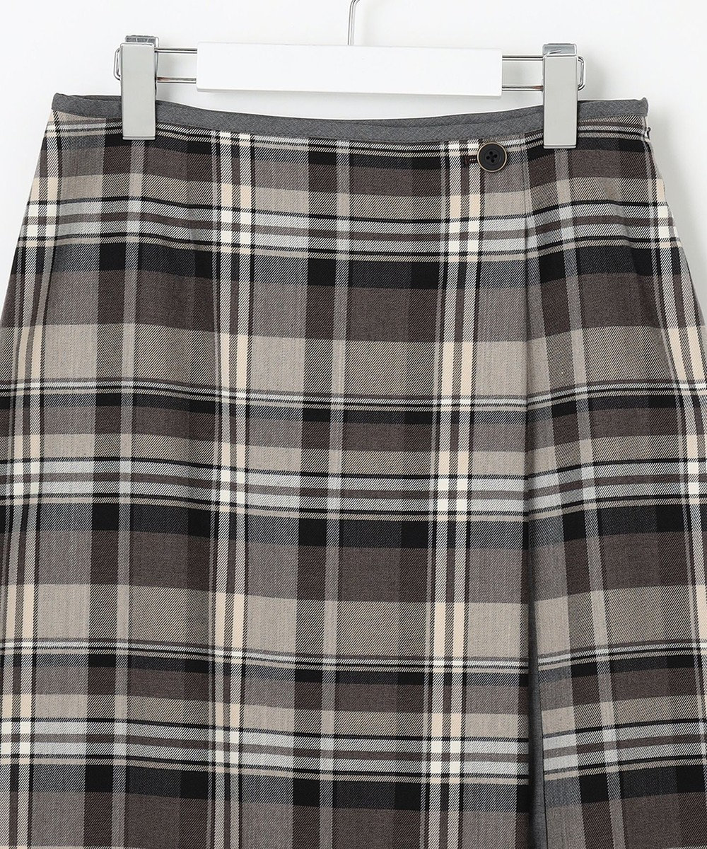 J.PRESS LADIES 【洗える】テトロンレーヨン/ウール milledタータン スカート 