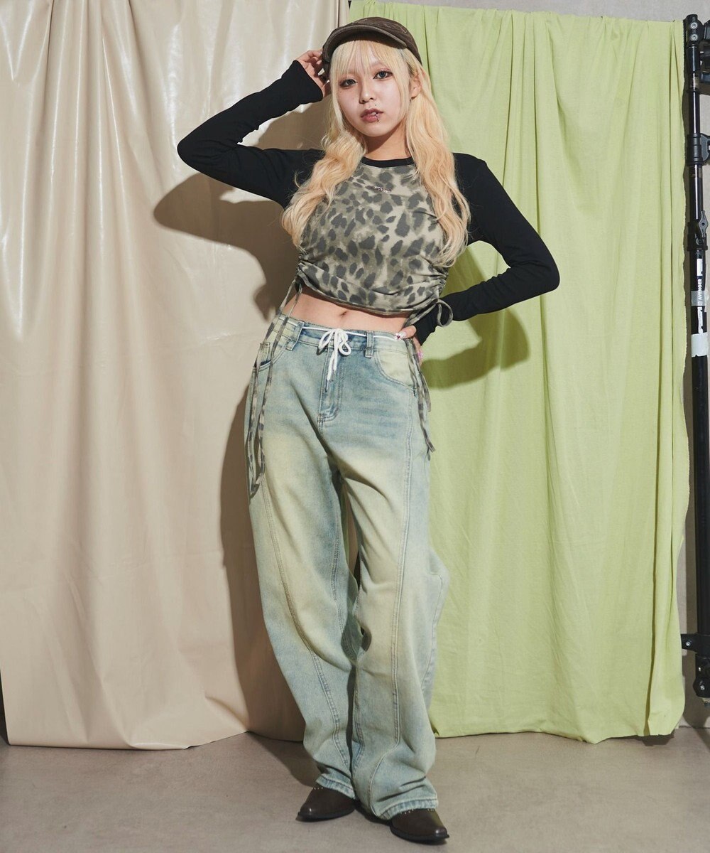 WEGO ウォッシュストリングデニム 