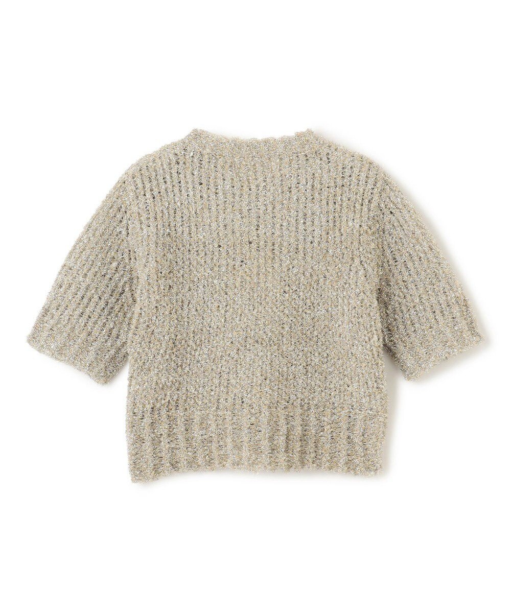 BEIGE， 【洗える・Precious 4月号掲載】TRITOMA / ラメクルーネック半袖ニット 