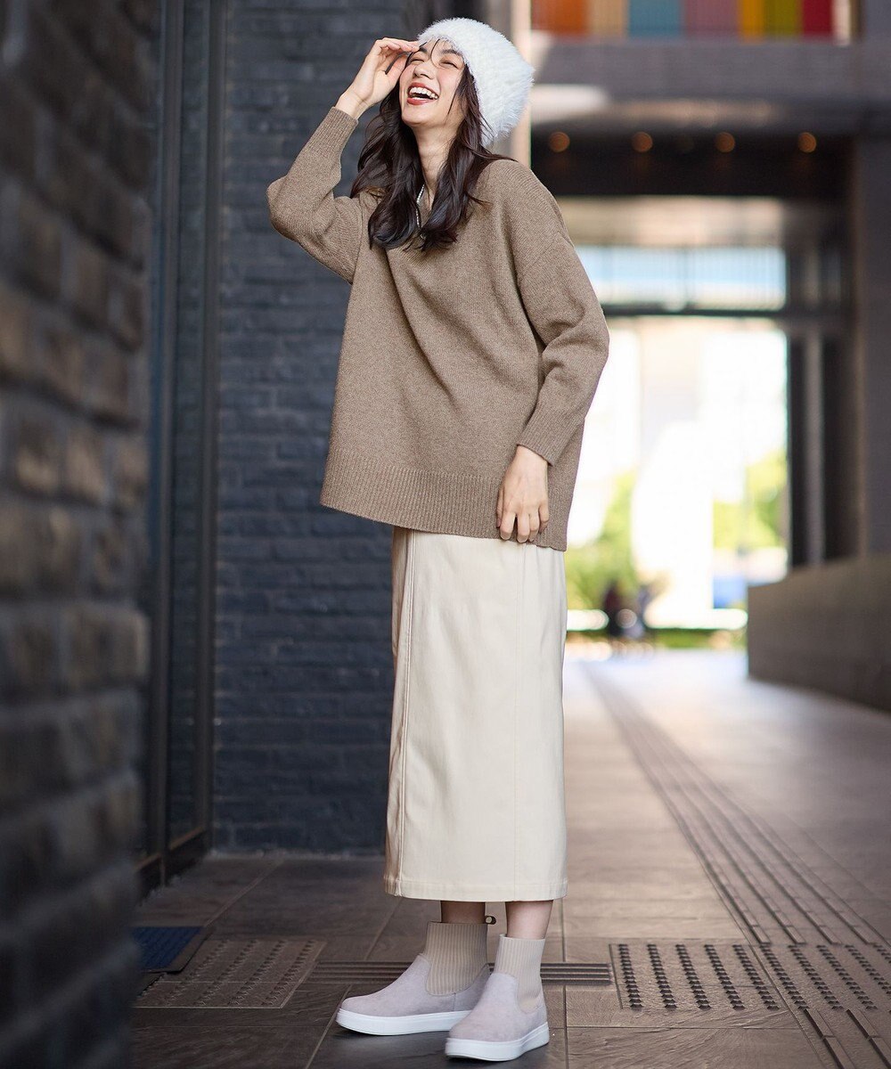 ANY ラムウールＶネックプルオーバー 