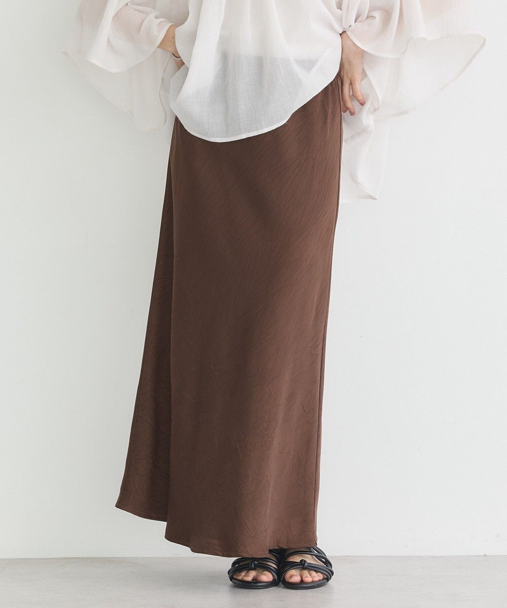earth music&ecology ストレッチサテンスカート 