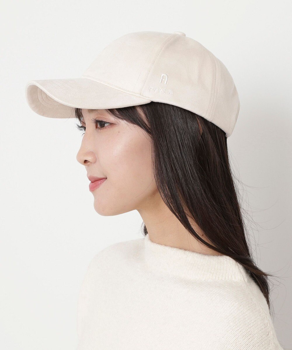 MOONBAT FURLA(フルラ)横刺繍スエード キャップ UVカット 