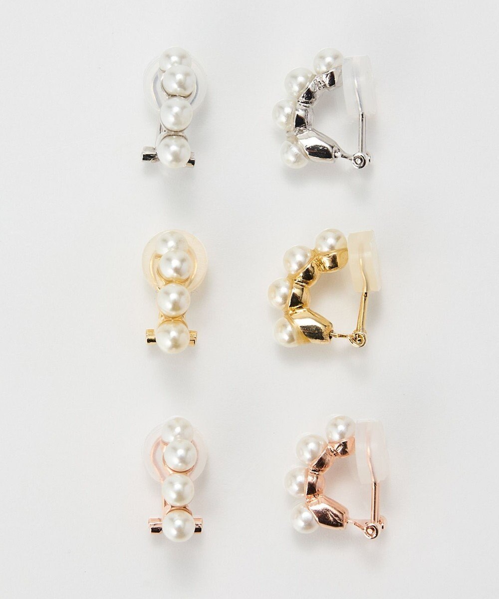 Phoebe 【痛くないシリーズ】ノーブルパールエアリーイヤリング　ローズゴールド 