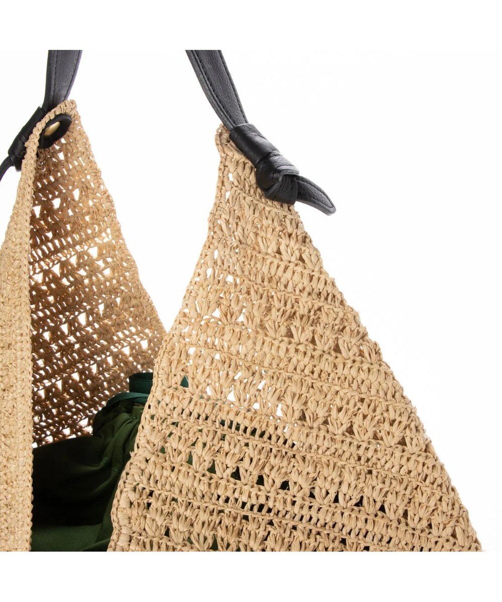 UNBILLION perche マダガスカルラフィア×姫路レザーホーボーバッグ 