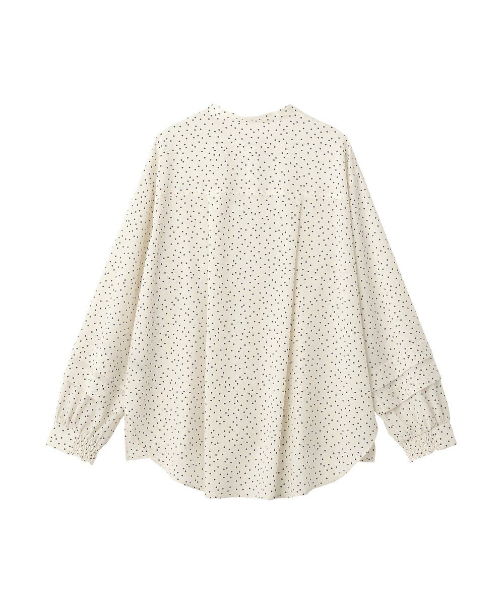 YECCA VECCA 2way裾アレンジパール釦ブラウス 