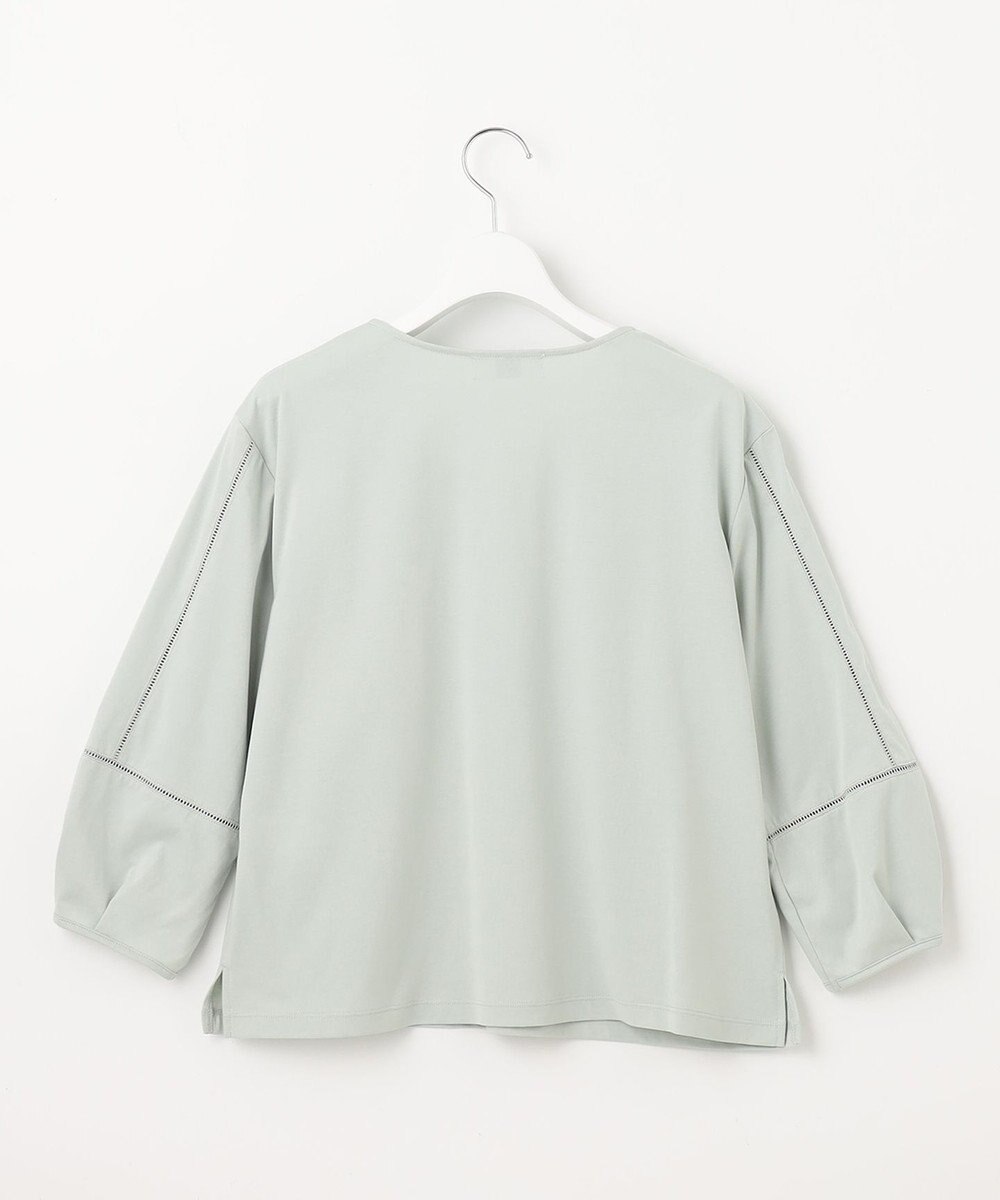 J.PRESS LADIES 【洗える】プレーティングジャージー フロントタック カットソー 