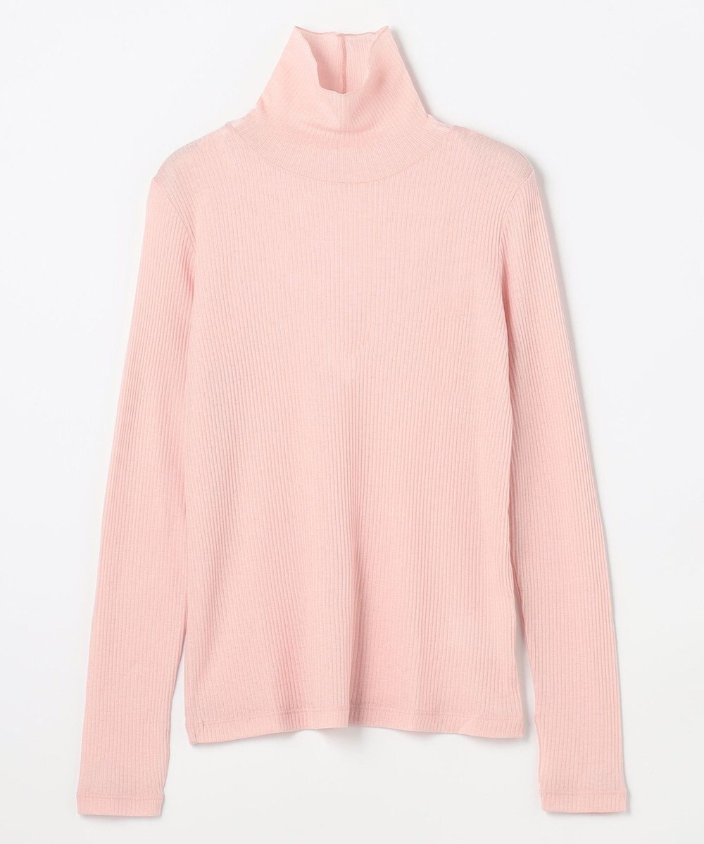 ANY L ウール混リブタートルネックカットソー 