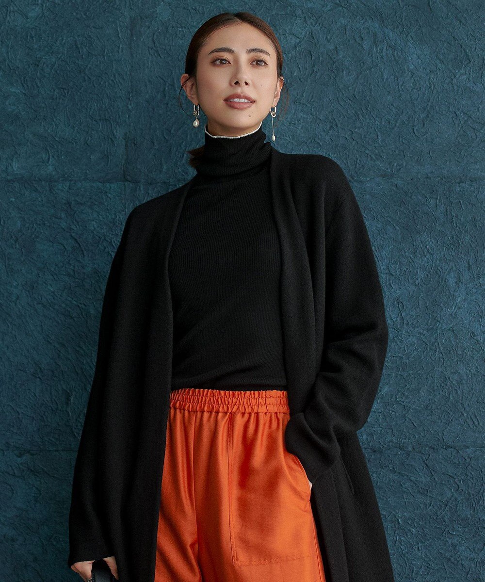 ICB L 【新色追加】エクストラファインメリノリブ タートルネックプルオーバー 