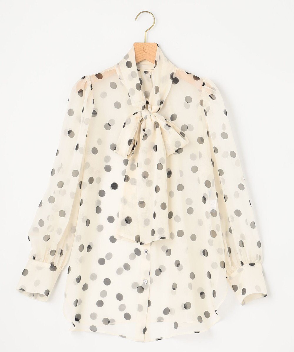 組曲 S 【組曲×setsuko sagittaire】シフォンプリント2WAYブラウス 