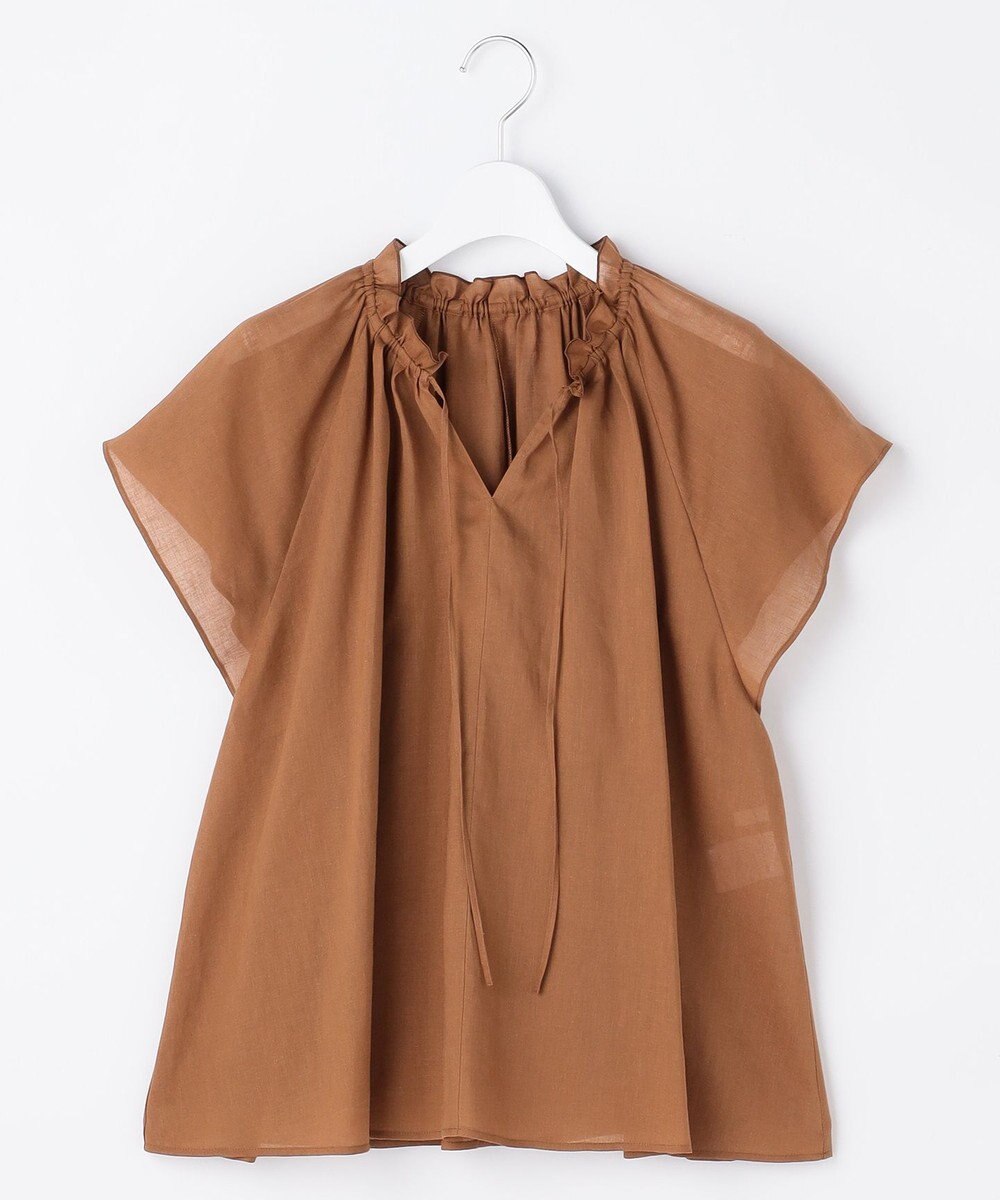 自由区 【WEB限定カラーあり】シアーラミーローンフリルデティール ブラウス 