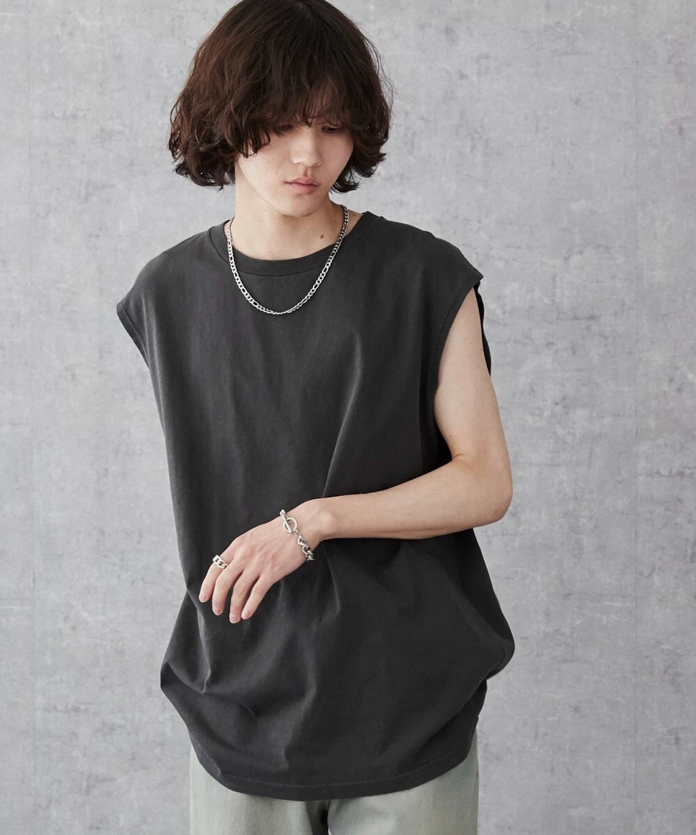 WEGO 【5色3サイズ展開/ユニセックス着用ITEM/洗える/綿100%】スリーブレスコットンT 