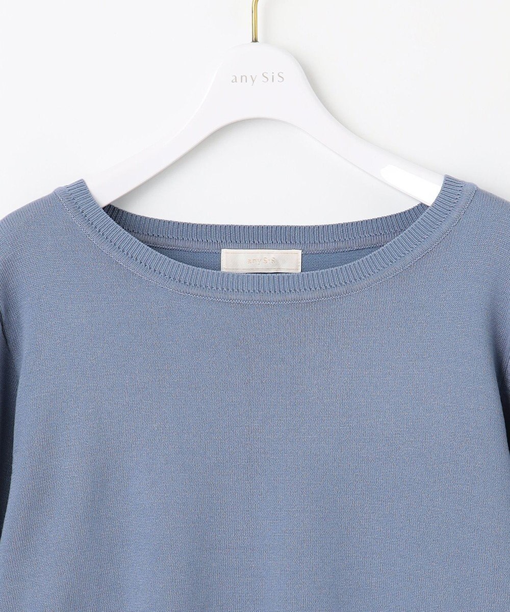 ANY SIS 【WEB・一部店舗限定】バックチュールコンビ ニット 