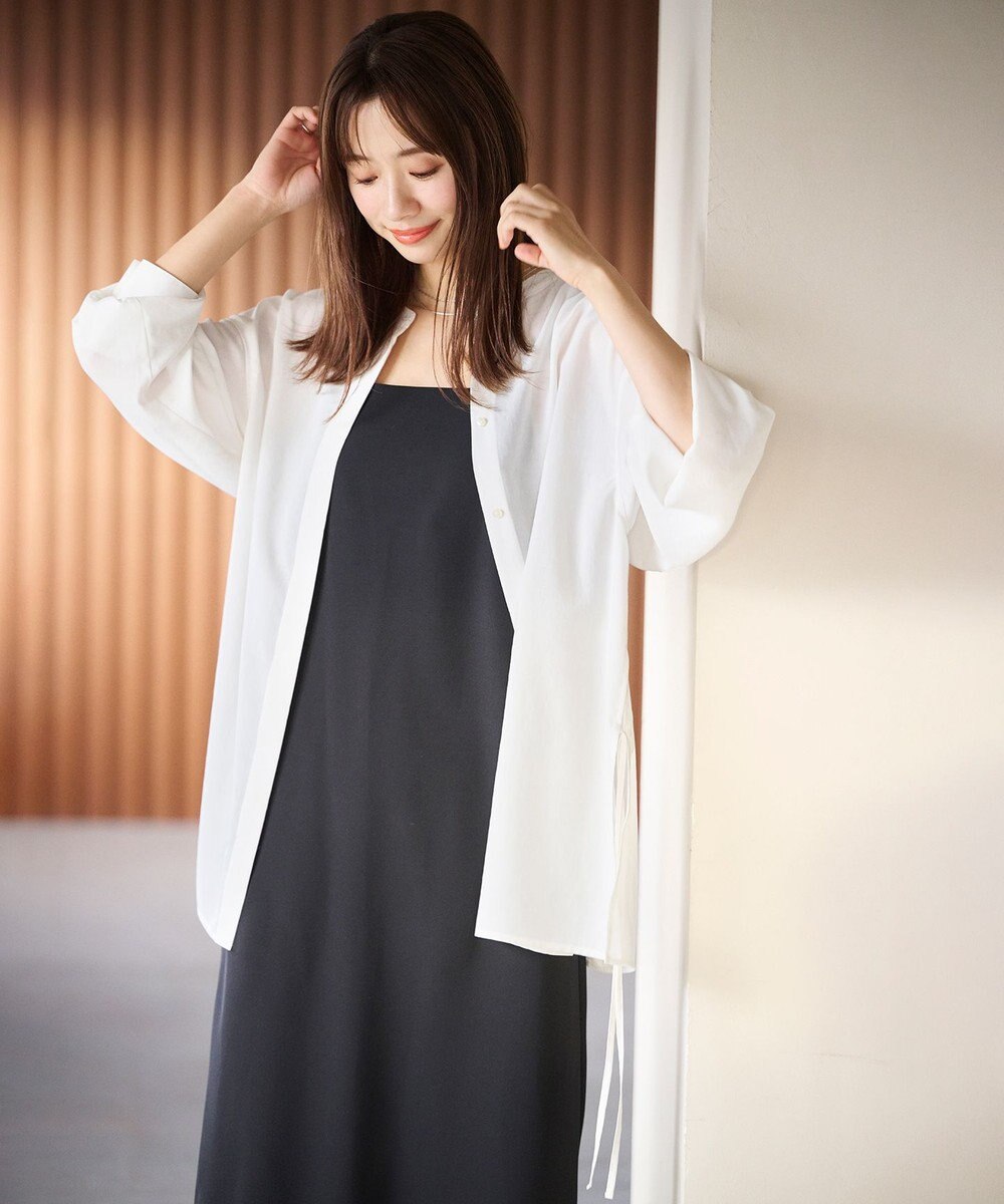 #Newans ルーズシルエットシアーシャツ 