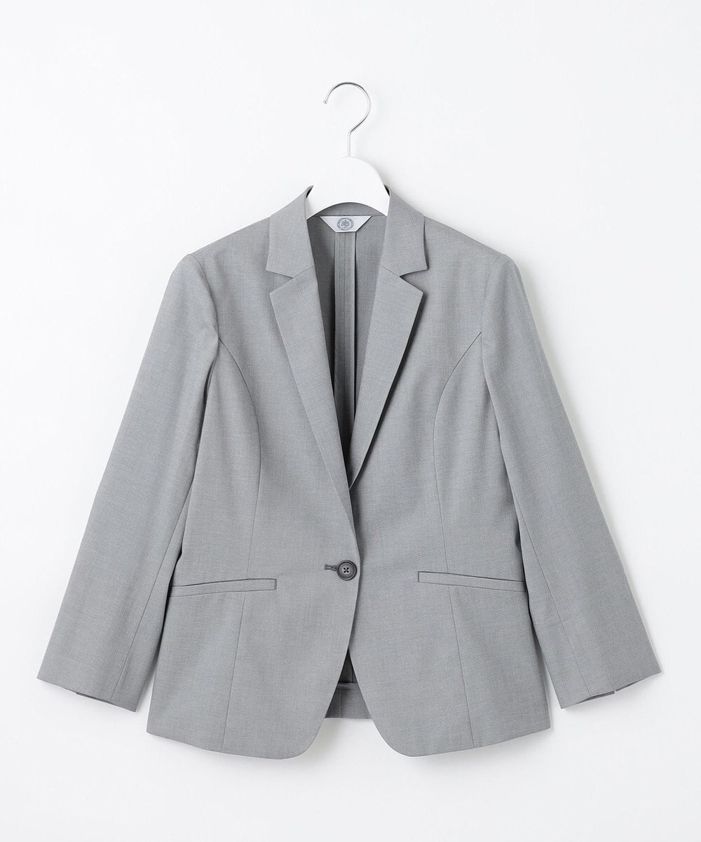 J.PRESS LADIES 【セットアップ対応・洗える・撥水・防汚】コットンFITTYシャーク テーラード ジャケット 