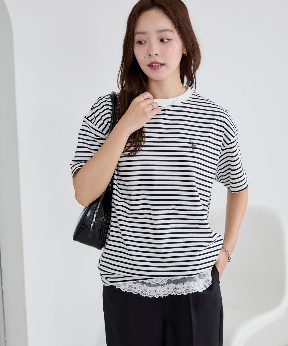 WEGO 【洗える/綿100%】USPOLOワンポイントTシャツ 