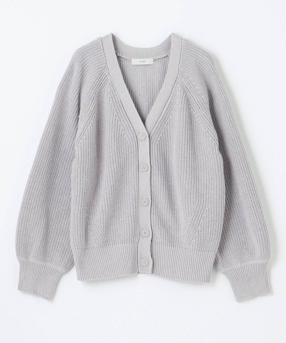 ANY 【洗濯機可/UVカット/アンチピリング】コットンＶネックカーディガン 