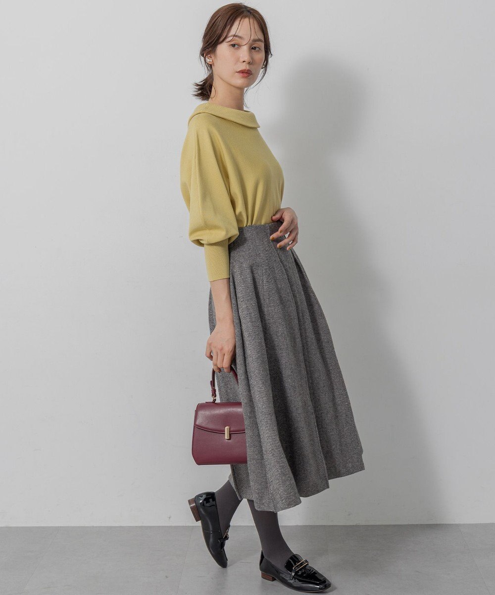 組曲 S 【加藤ローサさん着用 / 前後着用可】スムースストレッチロールネック ニット 