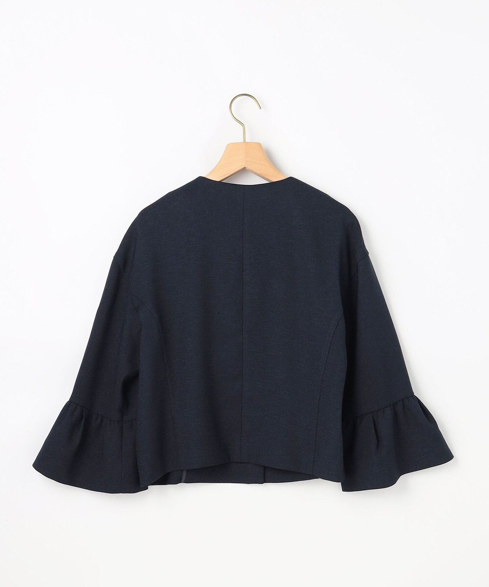 組曲 【WEB限定】ライトリネンライクノーカラー ジャケット 