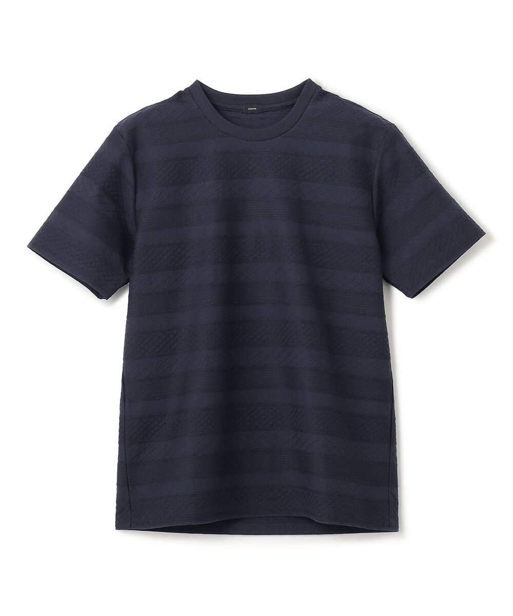 JOSEPH HOMME ジャガードボーダー　クルーネックTシャツ 
