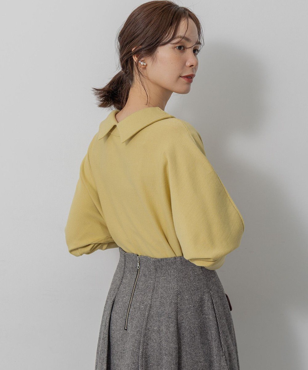 組曲 S 【加藤ローサさん着用 / 前後着用可】スムースストレッチロールネック ニット 