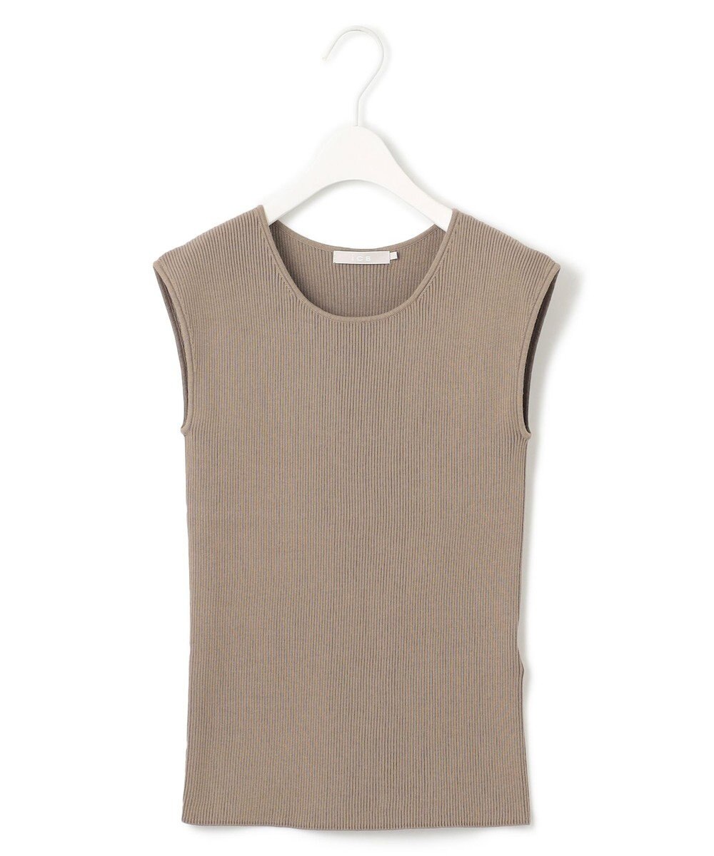 ICB 【洗える】オーガニックコットンリブ ノースリーブニット 