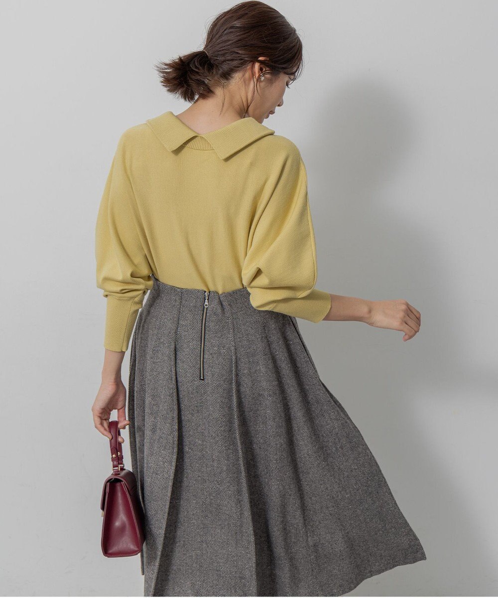 組曲 S 【加藤ローサさん着用 / 前後着用可】スムースストレッチロールネック ニット 