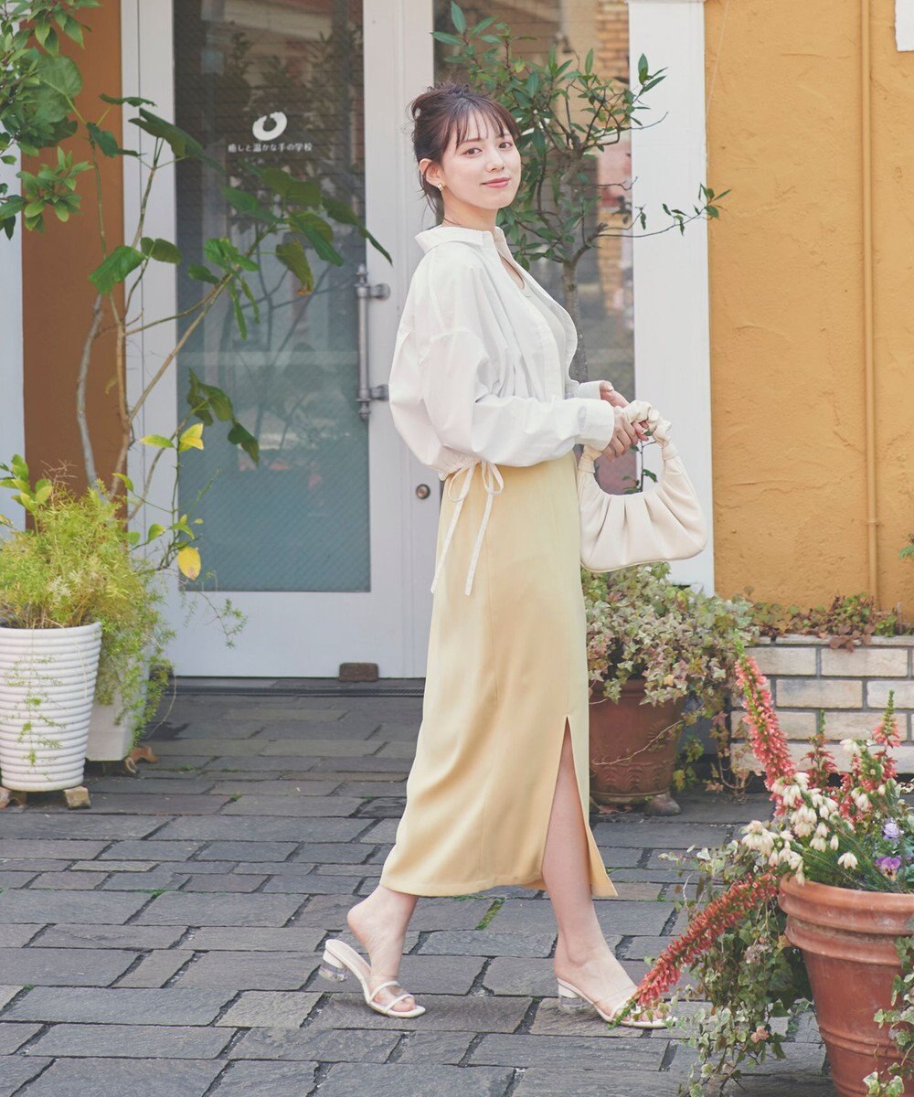 Feroux ソフトツイルナロースリット スカート 