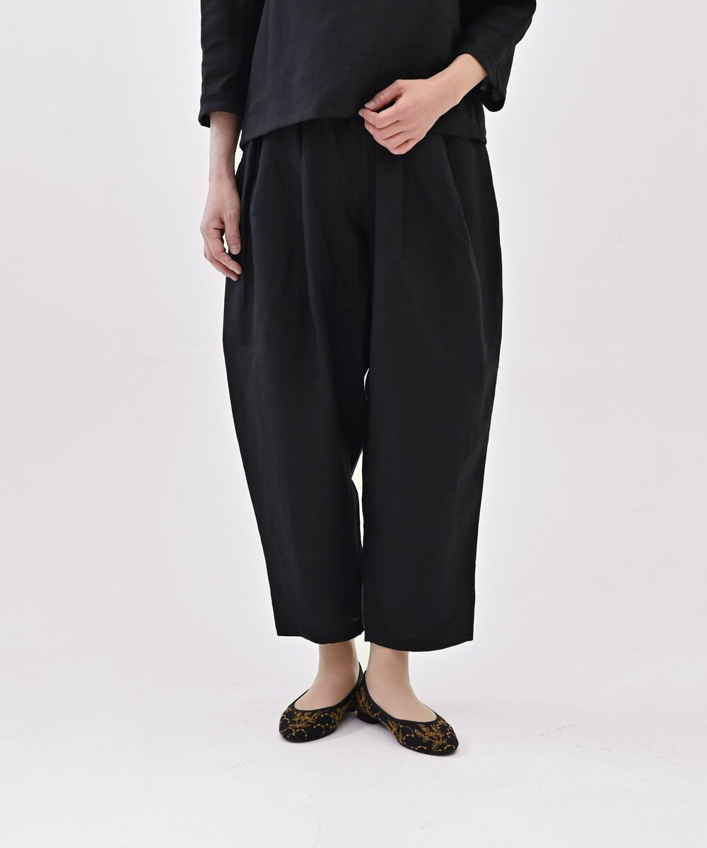 muuc 〈高品質ベルギーリネン100%〉〈オンオフ着られる〉リネンイージーパンツ 