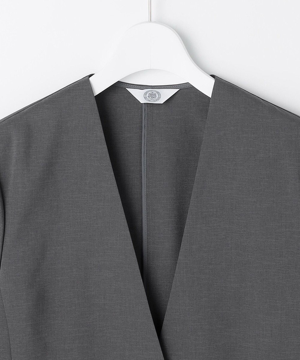 J.PRESS LADIES L 【セットアップ対応】ファンマートロストレッチ ノーカラー ジャケット 