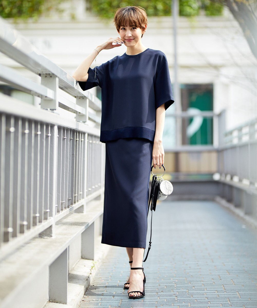 ICB 【WEB限定カラーあり・洗える】 FluidBackSatin スカート 