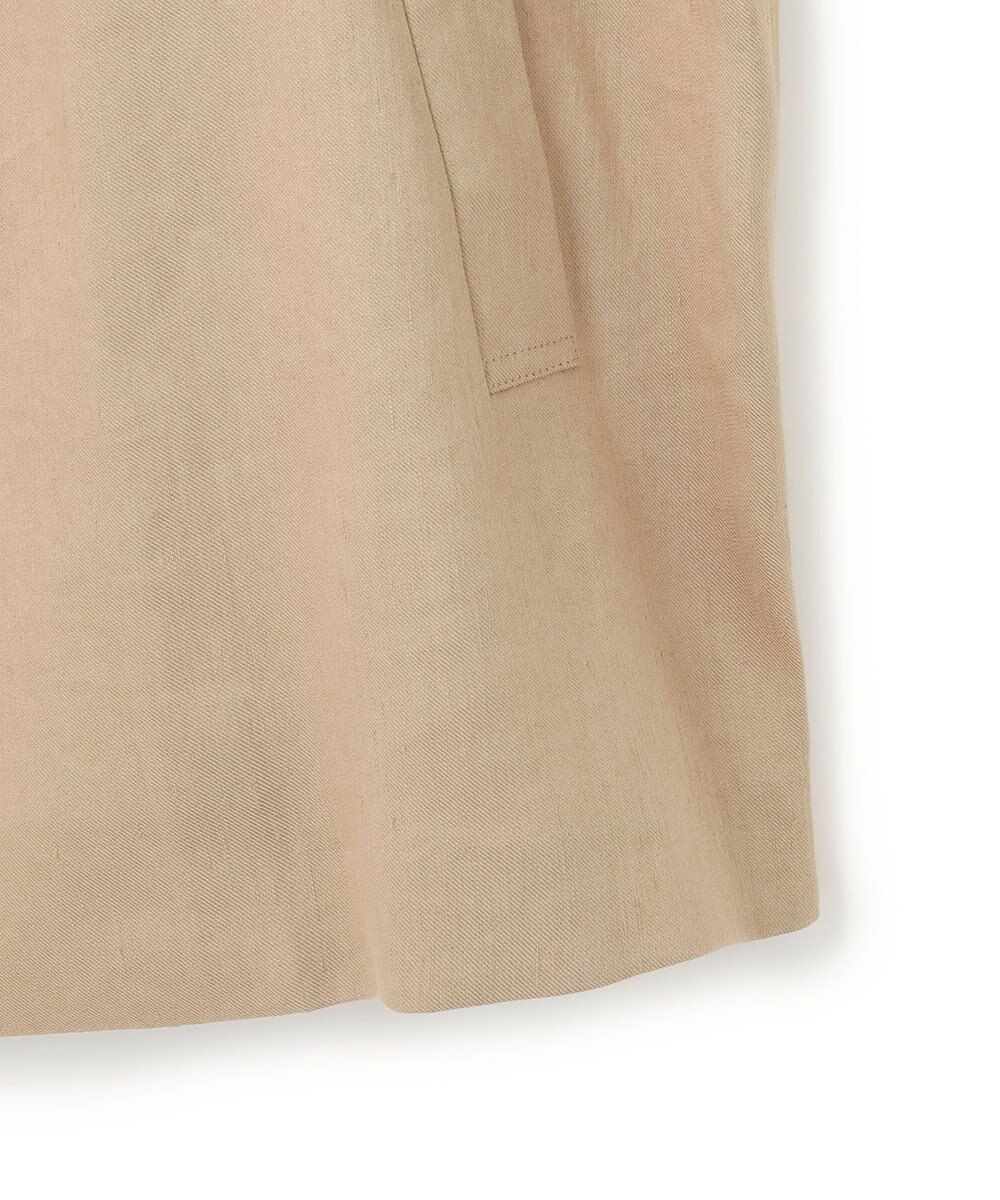 BEIGE， MICA /  リネンブレンドベルト付きジレ 