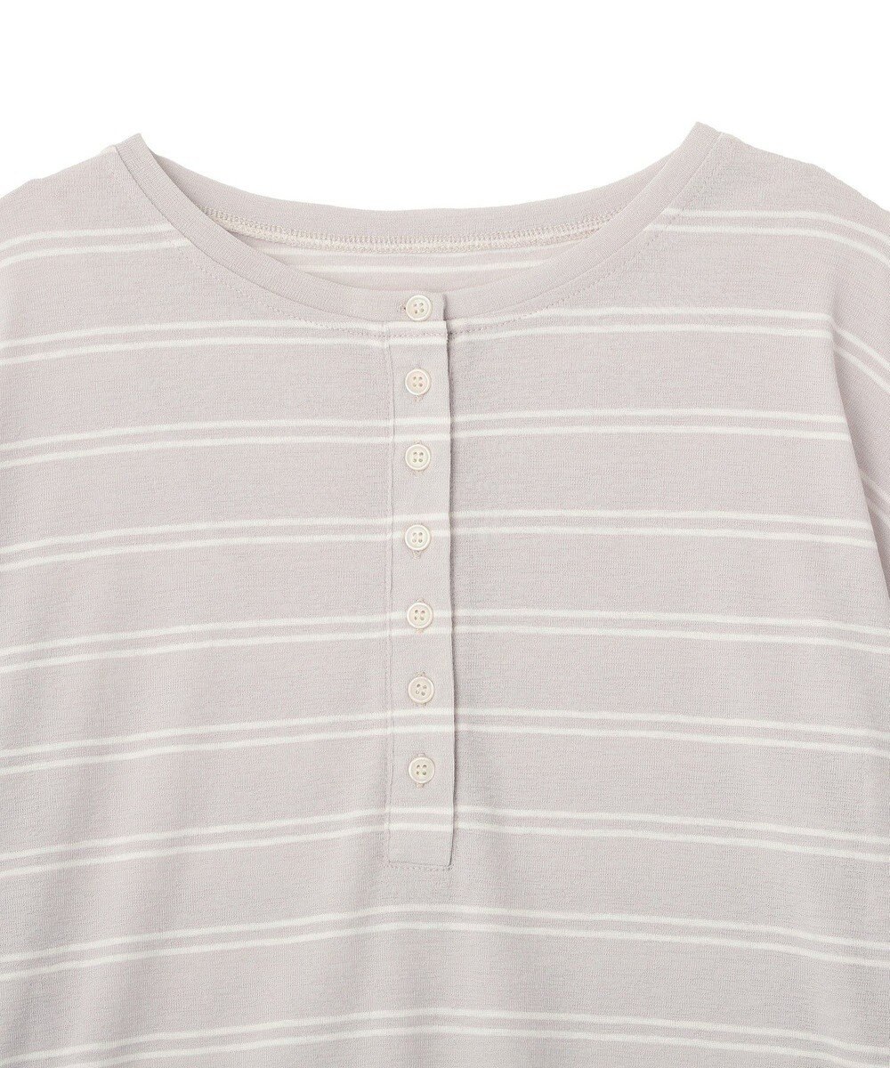 CRAFT STANDARD BOUTIQUE シアーボーダーヘンリーネックロンT 