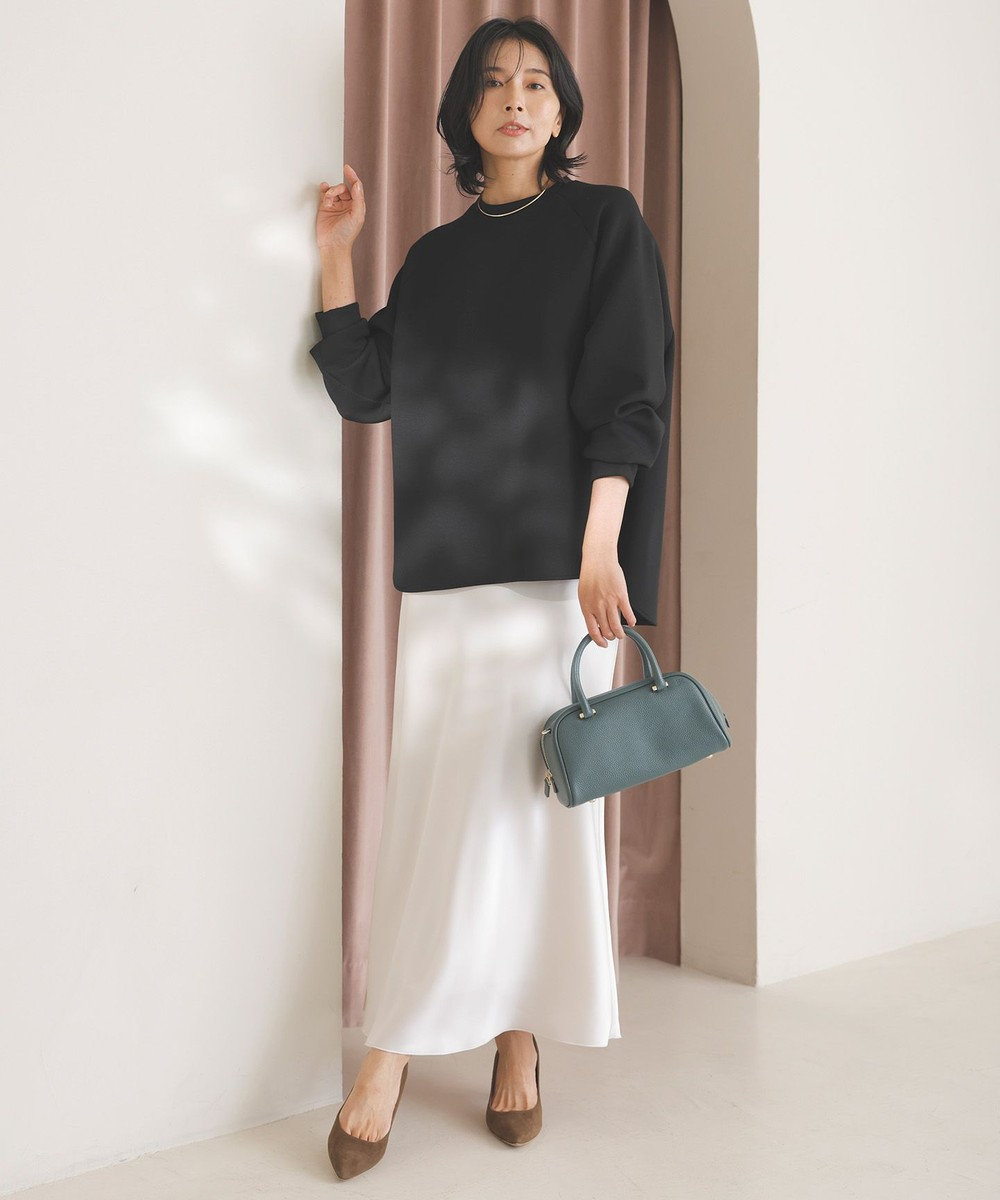 UNFILO 【新色・新サイズ登場！】サテン ナロースカート 