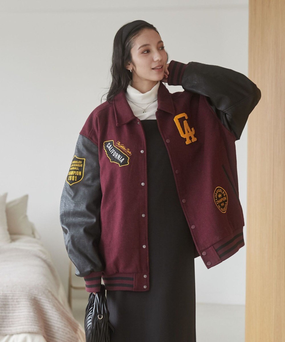 WEGO 【ユニセックス着用ITEM/SMLサイズ展開】メルトンワッペンスタジャン 