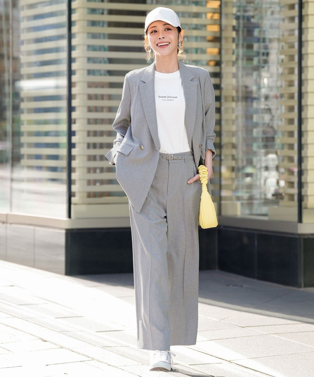 ANY SIS スマートビューティストレッチベルト ワイドパンツ 