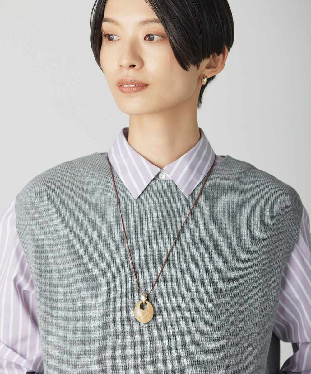 J.PRESS LADIES 【リバーシブル】マーブル ネックレス 