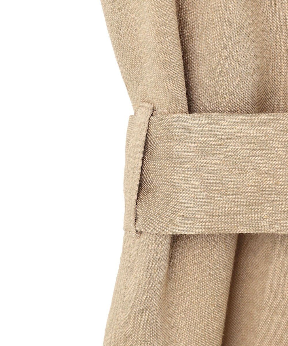 BEIGE， MICA /  リネンブレンドベルト付きジレ 