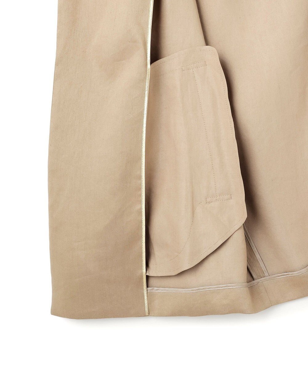 BEIGE， MICA /  リネンブレンドベルト付きジレ 