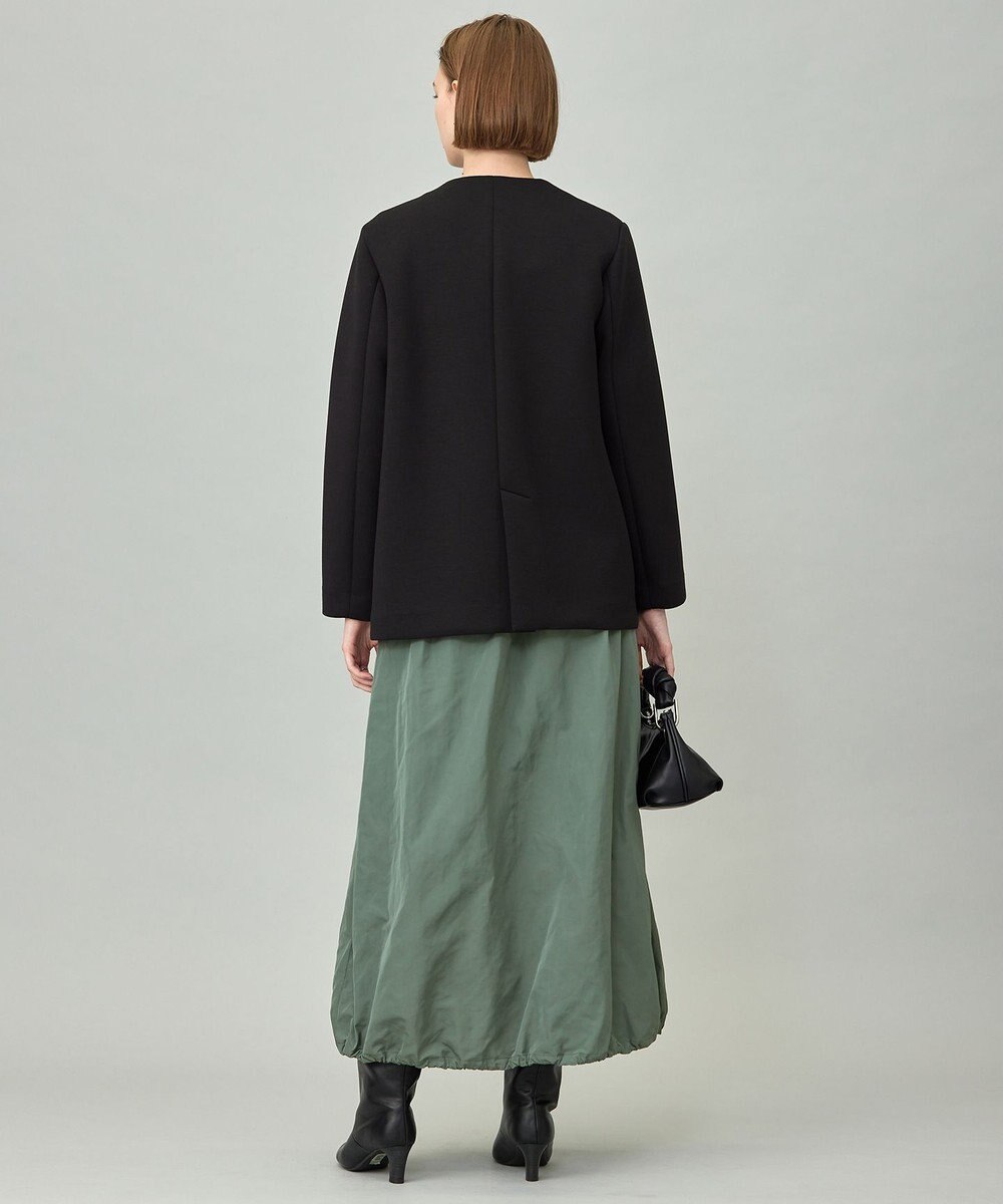 ICB L 【洗える】コンパクトWフェイス ノーカラージャケット 