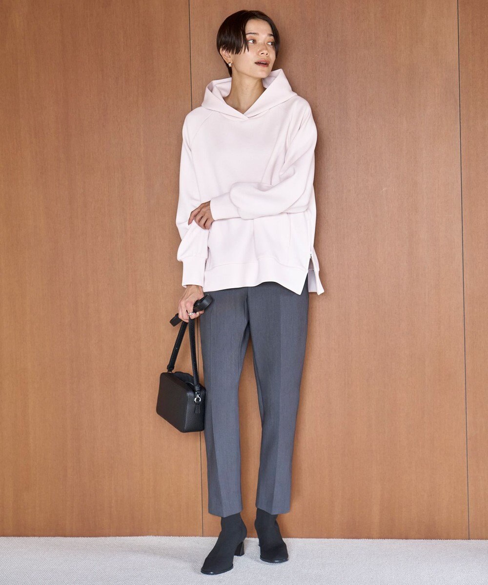 UNFILO L 【洗える】ダブルフェイス サイドZIPフーディ 