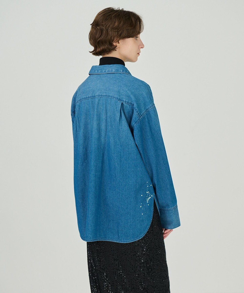 GRACE CONTINENTAL スリットスリーブデニムシャツ 