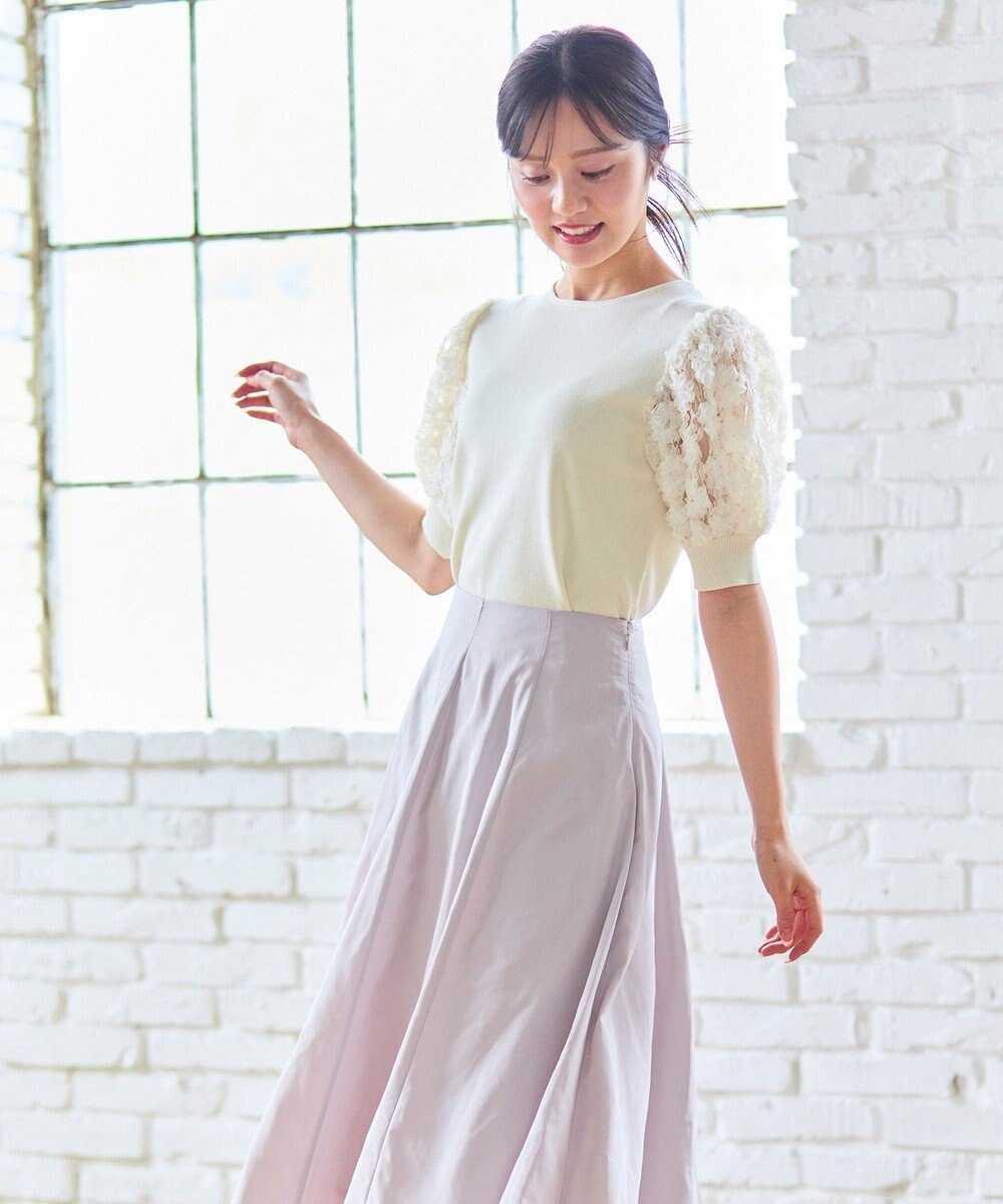 Feroux ブーケスリーブ ニットプルオーバー 