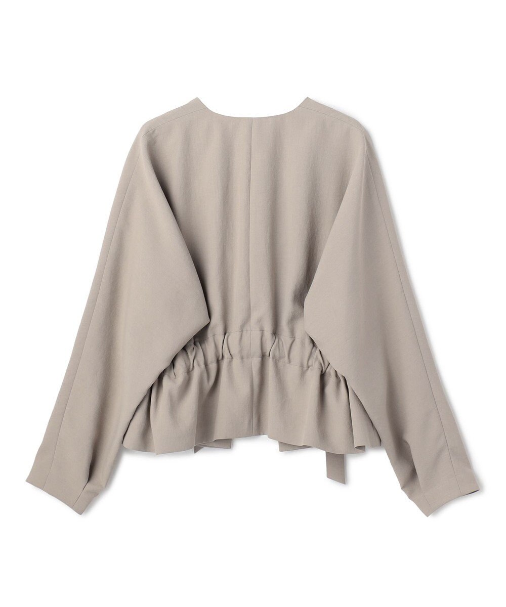 BEIGE， PORDIC / ドロスト付きノーカラージャケット 