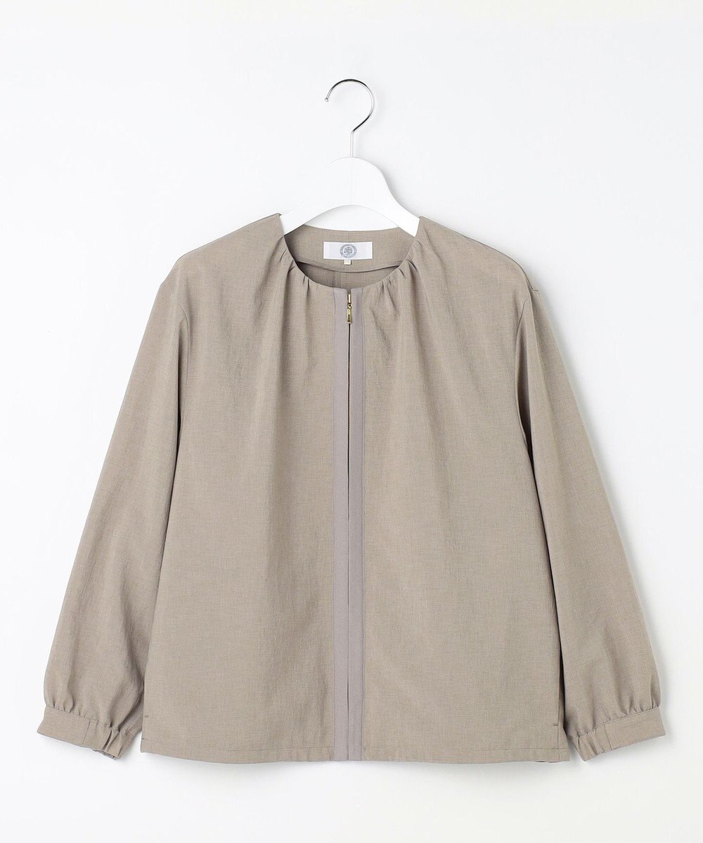 J.PRESS LADIES BREEZE COOL トロ ノーカラー ブルゾン 