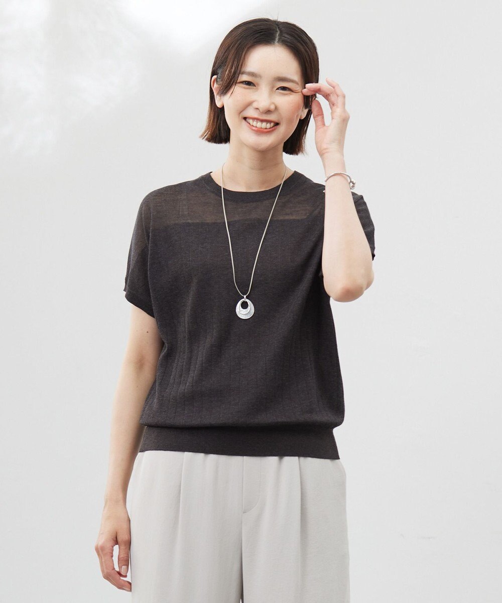 J.PRESS LADIES L 【WEB限定カラーあり・洗える】Vis/Peスパーク ストライプ ニット 
