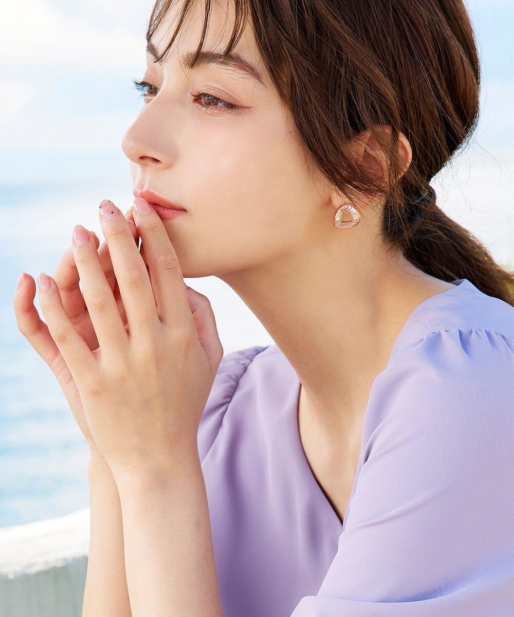 Tiaclasse 【金属アレルギー対応】ウェーブサークルピアス 